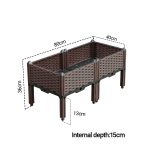 5-SOGA 2X 80cm Raised Planter Box Vegetable Herb Flower Outdoor Plastic Plants Garden Bed with Legs