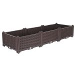 1-SOGA 120cm Raised Planter Box Vegetable Herb Flower Outdoor Plastic Plants Garden Bed