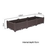 5-SOGA 120cm Raised Planter Box Vegetable Herb Flower Outdoor Plastic Plants Garden Bed
