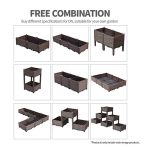6-SOGA 120cm Raised Planter Box Vegetable Herb Flower Outdoor Plastic Plants Garden Bed
