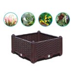 4-SOGA 120cm Raised Planter Box Vegetable Herb Flower Outdoor Plastic Plants Garden Bed Deepen