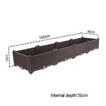 5-SOGA 160cm Raised Planter Box Vegetable Herb Flower Outdoor Plastic Plants Garden Bed
