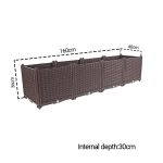 5-SOGA 160cm Raised Planter Box Vegetable Herb Flower Outdoor Plastic Plants Garden Bed Deepen
