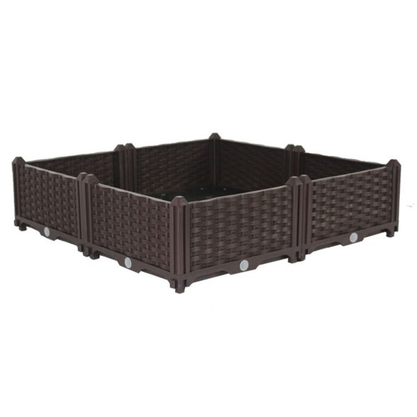 1-SOGA 80cm Raised Planter Box Vegetable Herb Flower Outdoor Plastic Plants Garden Bed
