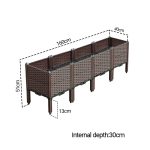5-SOGA 160cm Raised Planter Box Vegetable Herb Flower Outdoor Plastic Plants Garden Bed with Legs Deepen