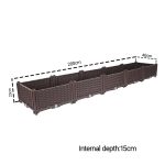 5-SOGA 200cm Raised Planter Box Vegetable Herb Flower Outdoor Plastic Plants Garden Bed