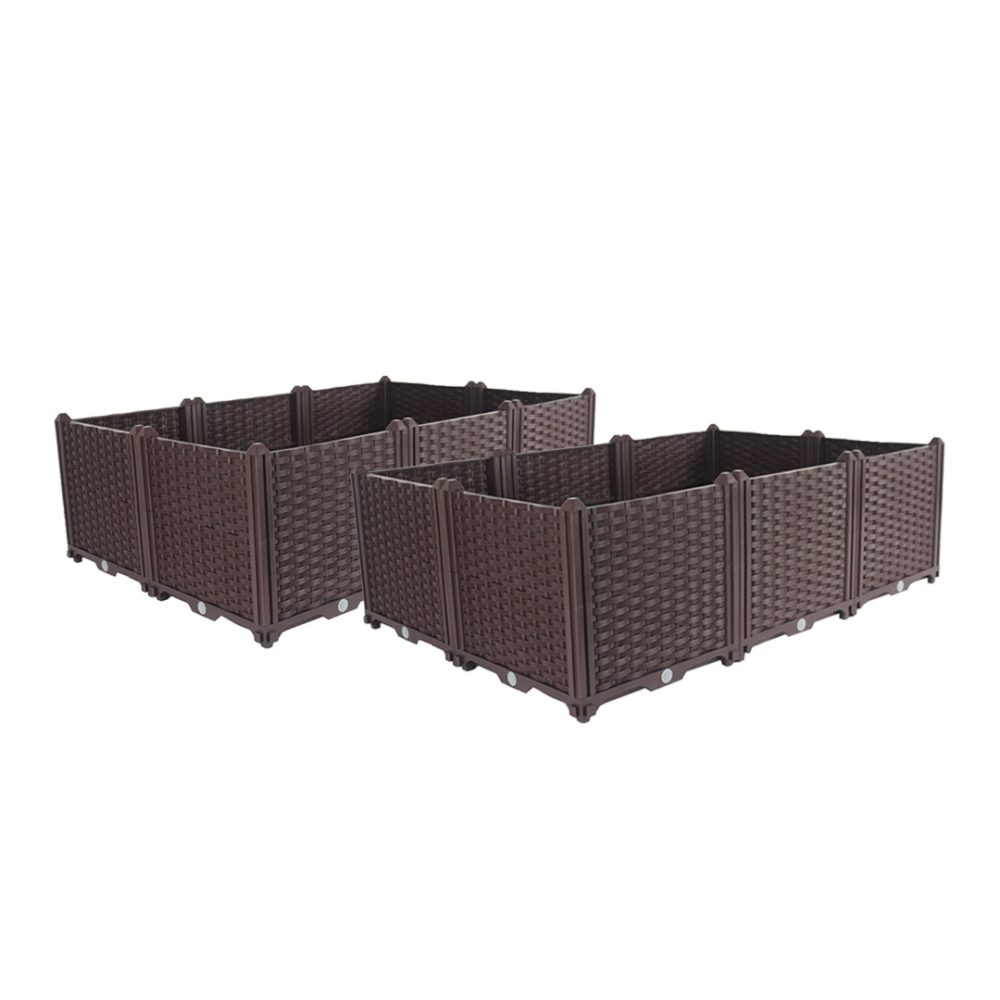 1-SOGA 2X 120cm Raised Planter Box Vegetable Herb Flower Outdoor Plastic Plants Garden Bed Deepen