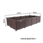 5-SOGA 160cm Raised Planter Box Vegetable Herb Flower Outdoor Plastic Plants Garden Bed Deepen