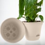 4-SOGA 19.5 cm  Plastic Plant Pot Self Watering Planter Flower Bonsai Indoor Outdoor Garden Decor Set of 3