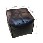 5-SOGA 2X 40cm White Pier Leather Pillow with EPP Insert Home Decor