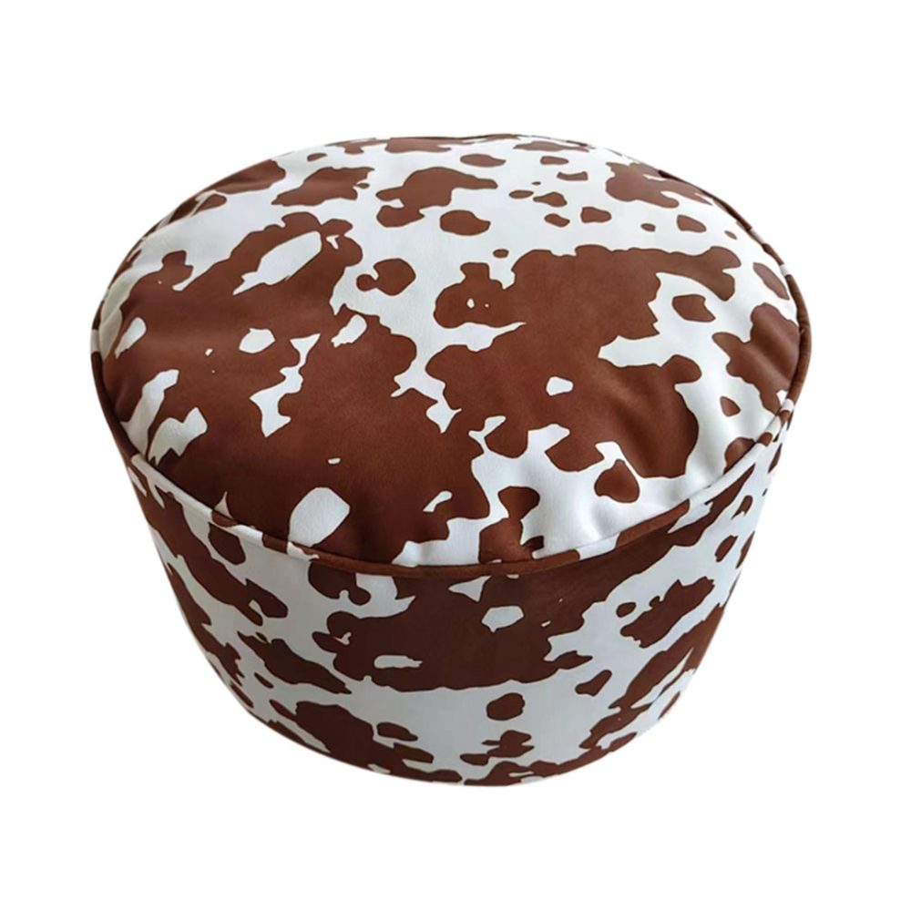 1-SOGA 48x35cm Round Soft Pouffe Seat Cushion Elegant Home Accent Décor Stylish Footstool