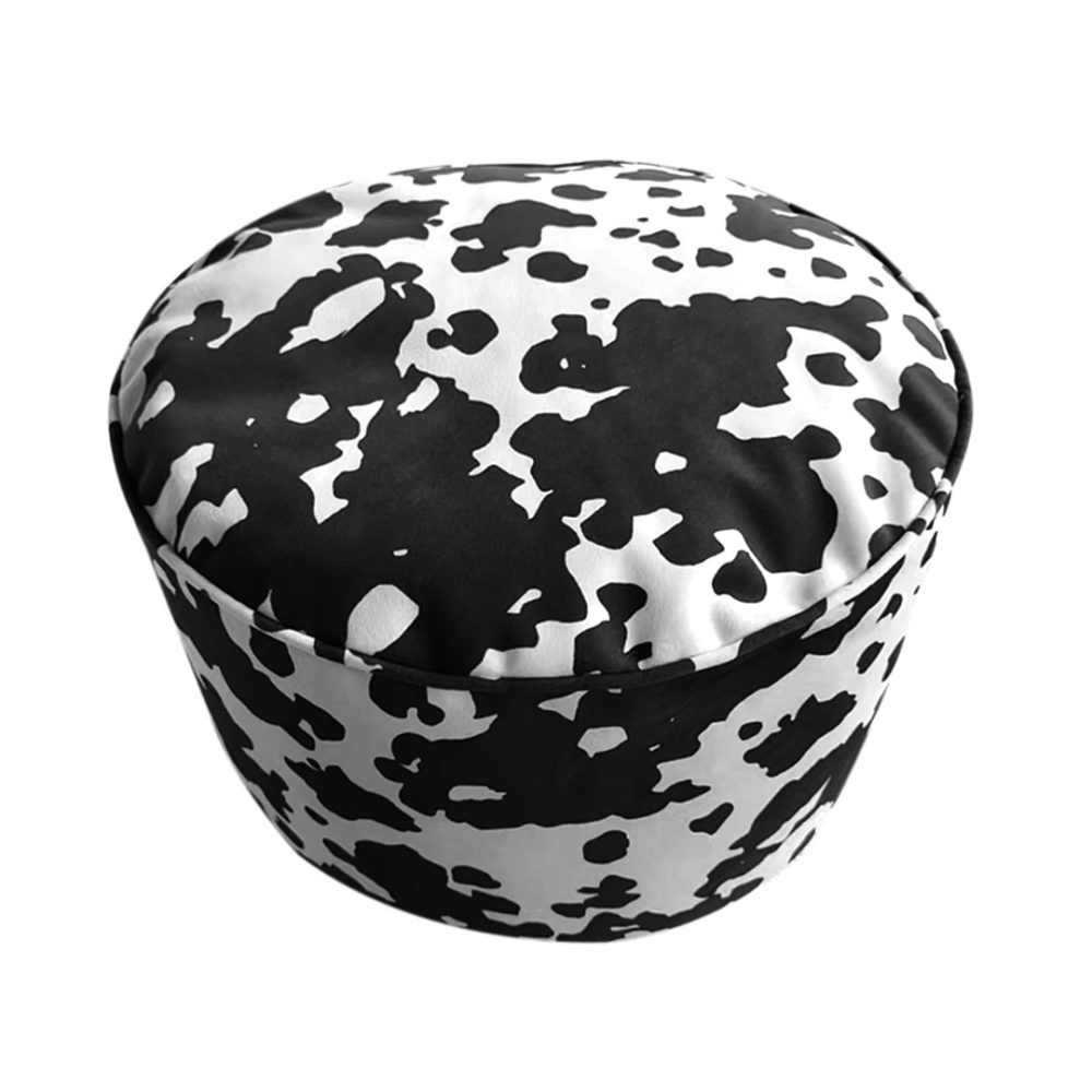 1-SOGA 48x35cm Round Soft Pouffe Seat Cushion Elegant Home Accent Décor Stylish Footstool
