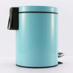 3-SOGA Foot Pedal Stainless Steel Rubbish Recycling Garbage Waste Trash Bin Round 7L Blue