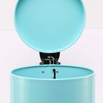 5-SOGA Foot Pedal Stainless Steel Rubbish Recycling Garbage Waste Trash Bin Round 7L Blue