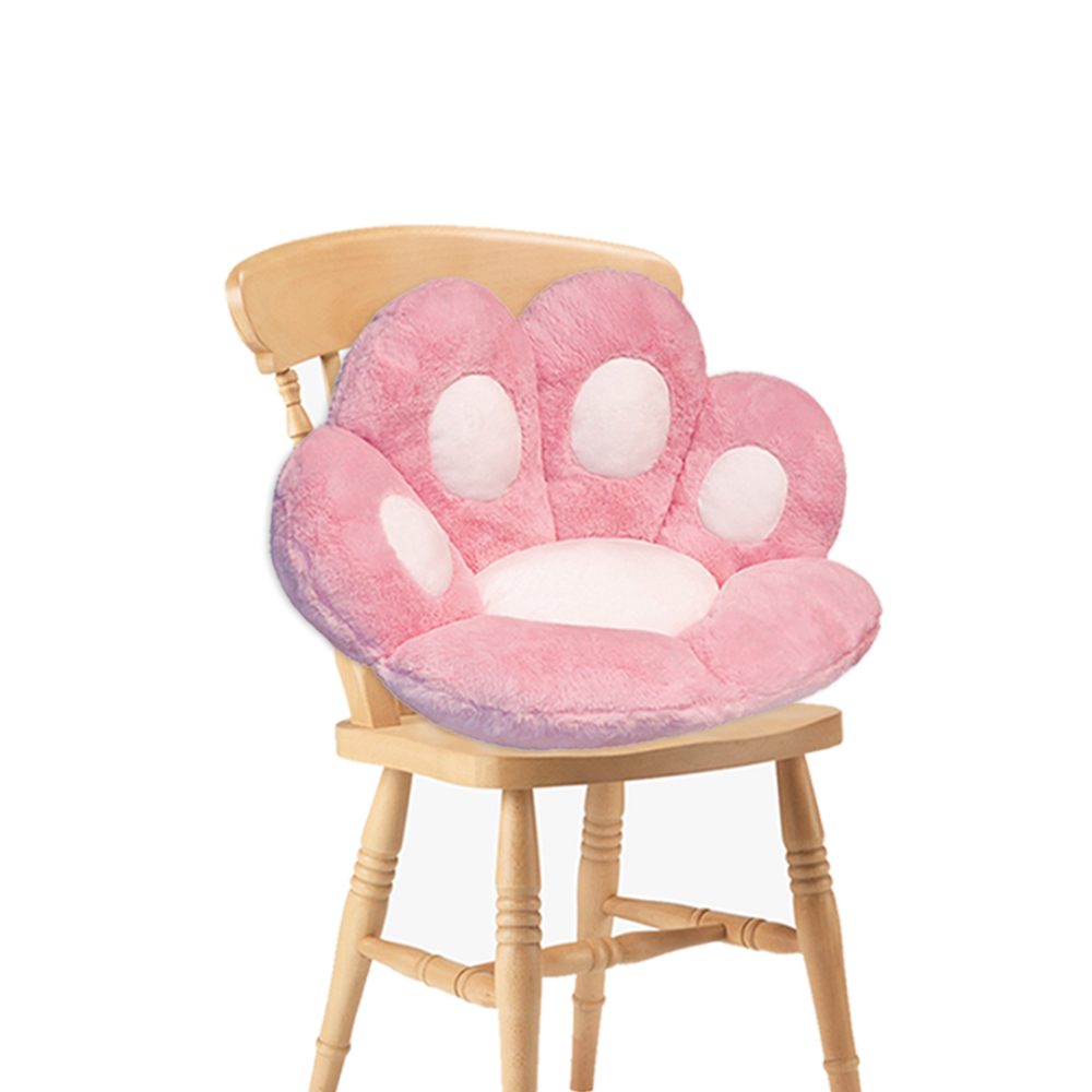 1-SOGA Pink Paw Shape Cushion Warm Lazy Sofa Decorative Pillow Backseat Plush Mat Home Decor