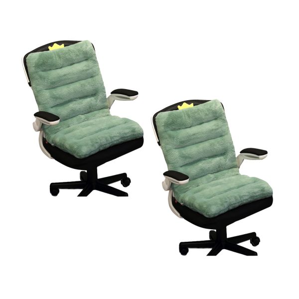 1-SOGA 2X Green One Piece Dino Cushion Office Sedentary Butt Mat Back Waist Chair Support Home Decor