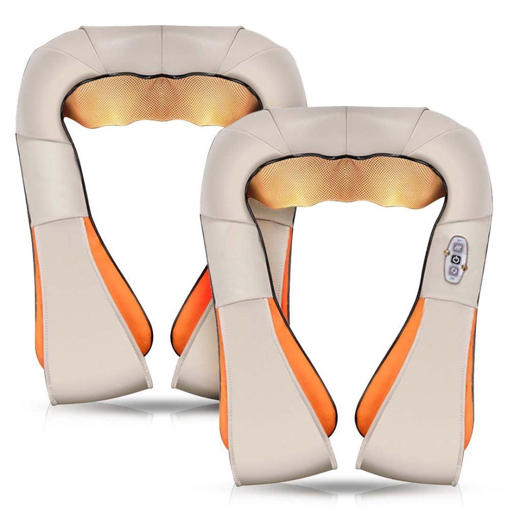1-SOGA 2X Electric Kneading Neck Shoulder Arm Body Massager With Heat Health Care