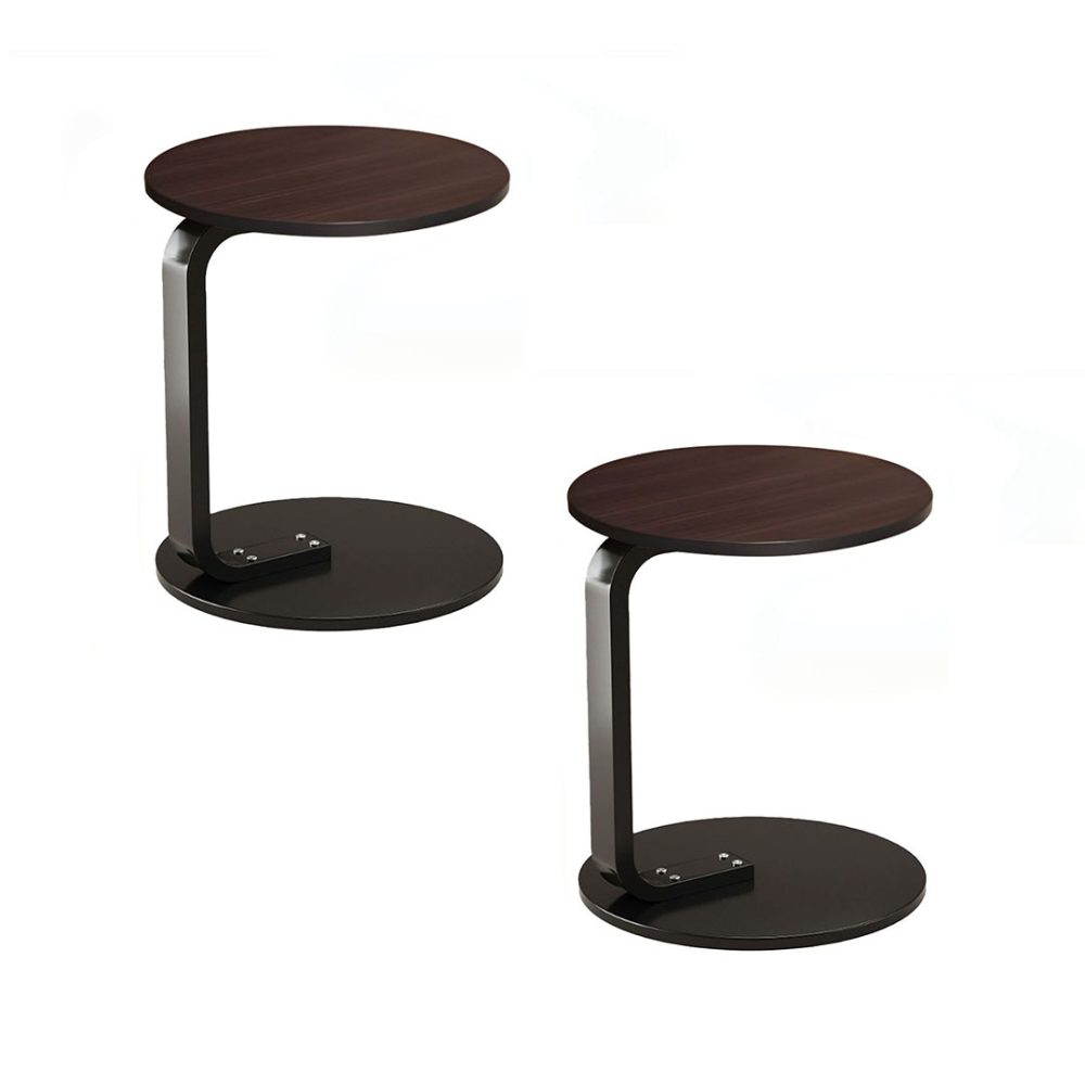 1-SOGA 50cm Wood Board Mini Side Table Movable Lightweight w/ Black Frame