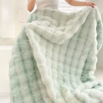 5-SOGA 200cm Light Green Fuzzy Super Soft and Cozy Fluffy Throw Blanket