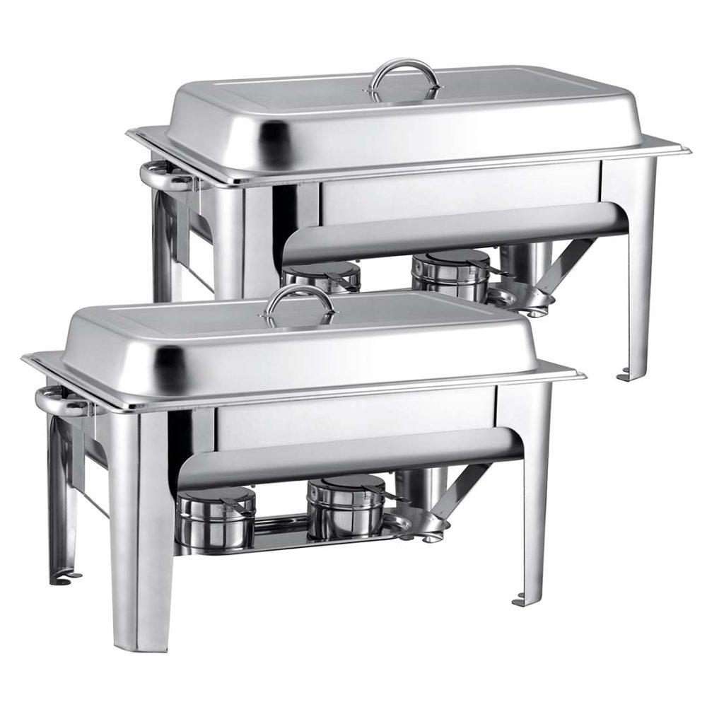1-SOGA 2X 9L Stainless Steel Chafing Catering Dish Food Warmer