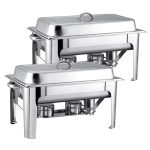1-SOGA 2X 9L Stainless Steel Chafing Catering Dish Food Warmer