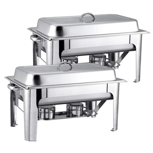 1-SOGA 2X 9L Stainless Steel Chafing Catering Dish Food Warmer