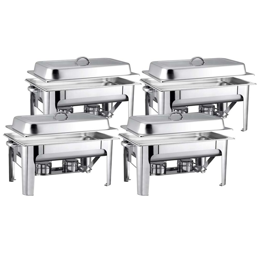 1-SOGA 4X Stainless Steel Chafing 9L Catering Dish Food Warmer