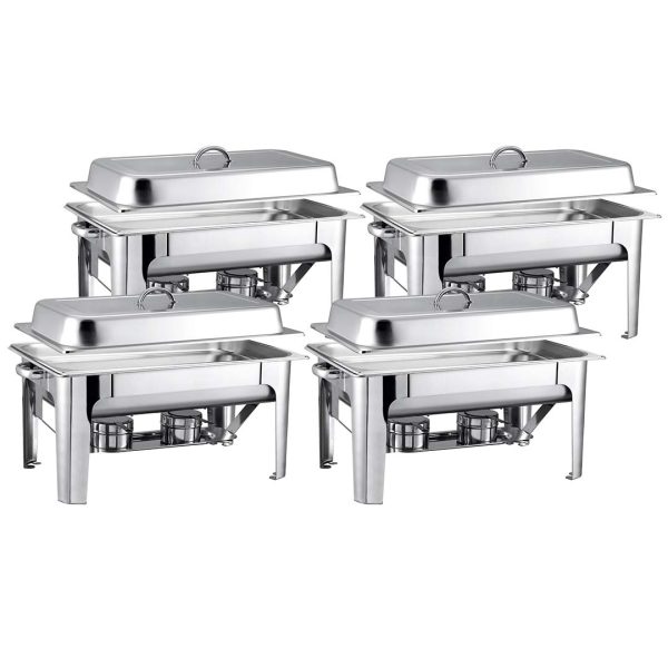 1-SOGA 4X Stainless Steel Chafing 9L Catering Dish Food Warmer