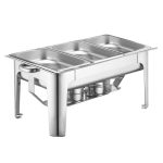 4-SOGA 2X 9L Stainless Steel 3 Pans Bain-marie Chafing Catering Dish Buffet Food Warmer