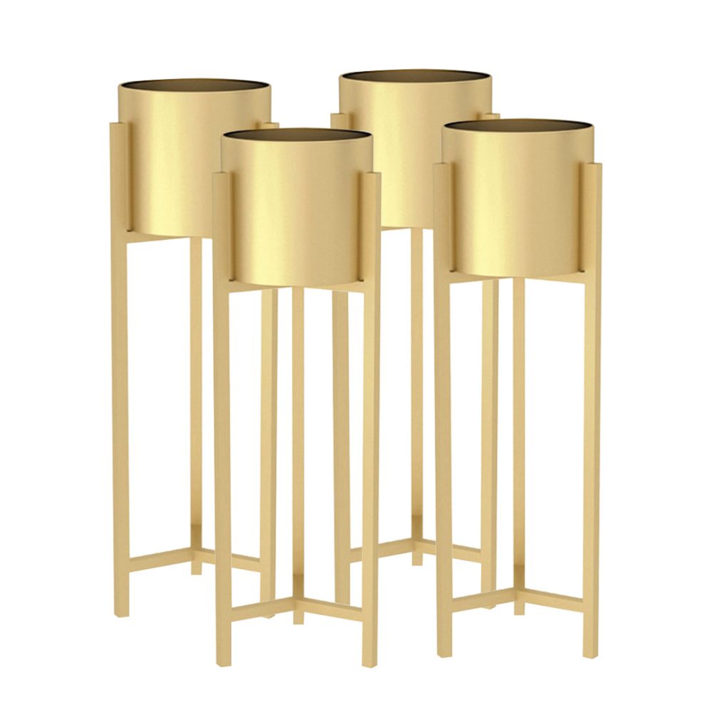1-SOGA 4X 90cm Gold Metal Plant Stand with Flower Pot Holder Corner Shelving Rack Indoor Display 1-SOGA 4X 90cm Gold Metal Plant Stand with Flower Pot Holder Corner Shelving Rack Indoor Display