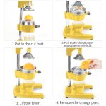 6-SOGA 2X Commercial Manual Juicer Hand Press Juice Extractor Squeezer Orange Citrus Yellow