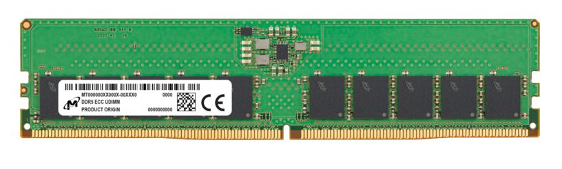 Micron 16GB (1x16GB) DDR5 ECC UDIMM 5600MHz CL46 2Rx8 Server Data Center Memory 3yr wty Memory
