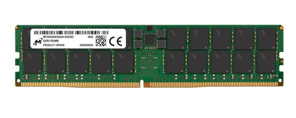Micron 64GB (1x64GB) DDR5 RDIMM 6400MHz CL52 2Rx4 ECC Registered Server Data Center Memory 3yr wty Memory