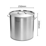 5-SOGA Stock Pot 12L Top Grade Thick Stainless Steel Stockpot 18/10