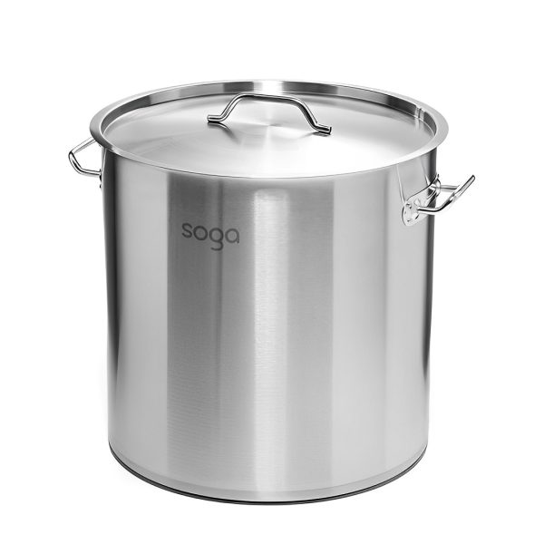 1-SOGA Stock Pot 71L Top Grade Thick Stainless Steel Stockpot 18/10