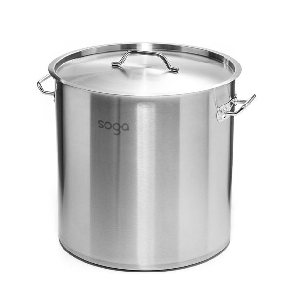 1-SOGA Stock Pot 170L Top Grade Thick Stainless Steel Stockpot 18/10