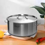 4-SOGA Stock Pot 9L 23L Top Grade Thick Stainless Steel Stockpot 18/10