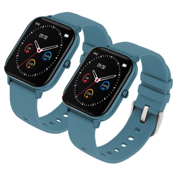 1-SOGA 2X Waterproof Fitness Smart Wrist Watch Heart Rate Monitor Tracker P8 Blue