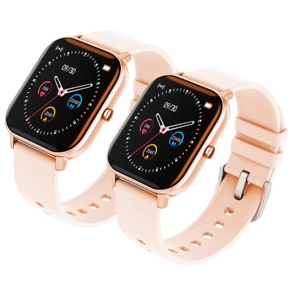 1-SOGA 2X Waterproof Fitness Smart Wrist Watch Heart Rate Monitor Tracker P8 Gold