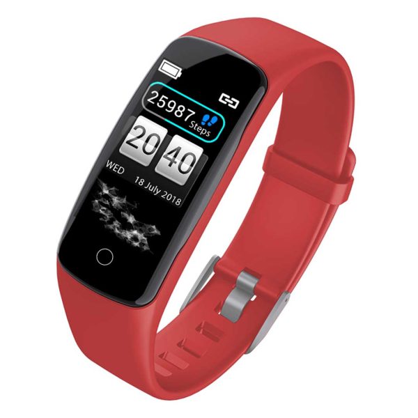 1-SOGA Sport Monitor Wrist Touch Fitness Tracker Smart Watch Red