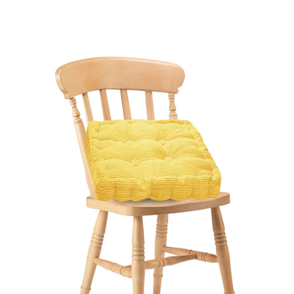 1-SOGA Yellow Square Cushion Soft Leaning Plush Backrest Throw Seat Pillow Home Office Decor