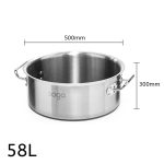 5-SOGA Stock Pot 58L Top Grade Thick Stainless Steel Stockpot 18/10 Without Lid