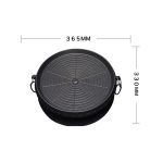 2-SOGA Portable Korean BBQ Butane Gas Stove Stone Grill Plate Non Stick Coated Round