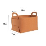 5-SOGA Medium Coffee Foldable Felt Storage Portable Collapsible Bag Home Office Foldable Organiser with Carry Handles