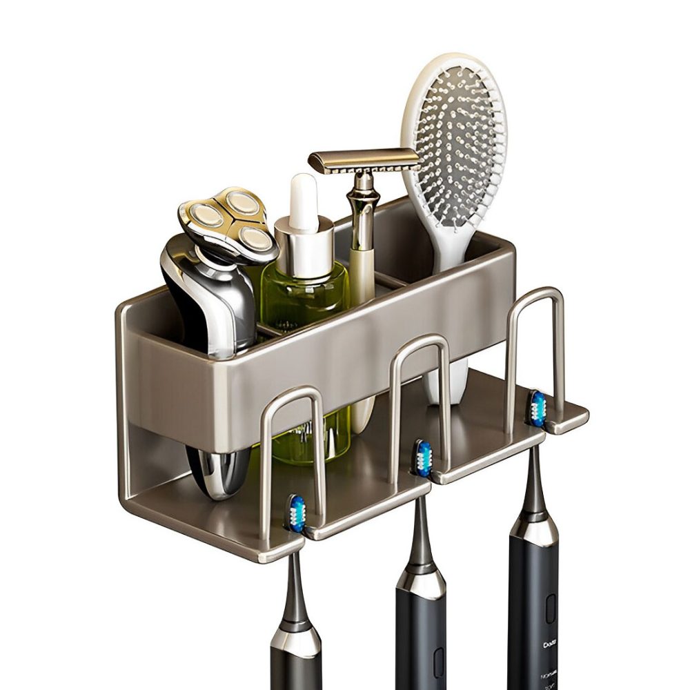 1-SOGA 21cm Wall-Mounted Bathroom Storage Organiser Space Saving Adhesive Shelf Rack 1-SOGA 21cm Wall-Mounted Bathroom Storage Organiser Space Saving Adhesive Shelf Rack