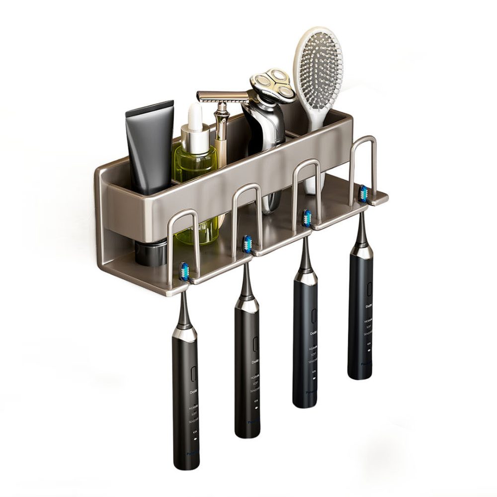 1-SOGA 27cm Wall-Mounted Bathroom Storage Organiser Space Saving Adhesive Shelf Rack 1-SOGA 27cm Wall-Mounted Bathroom Storage Organiser Space Saving Adhesive Shelf Rack
