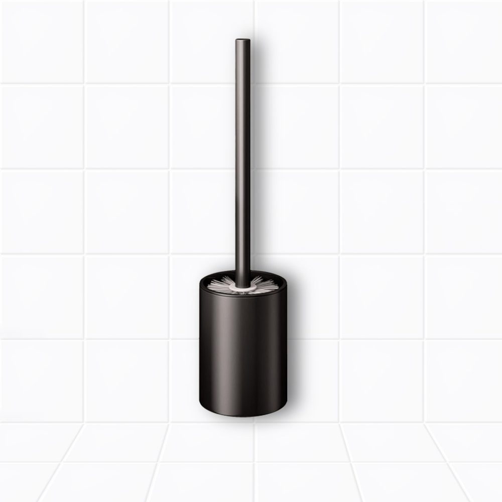 1-SOGA 27cm Wall-Mounted Toilet Brush with Holder Bathroom Cleaning Scrub Black
