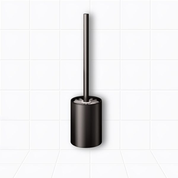 1-SOGA 27cm Wall-Mounted Toilet Brush with Holder Bathroom Cleaning Scrub Black