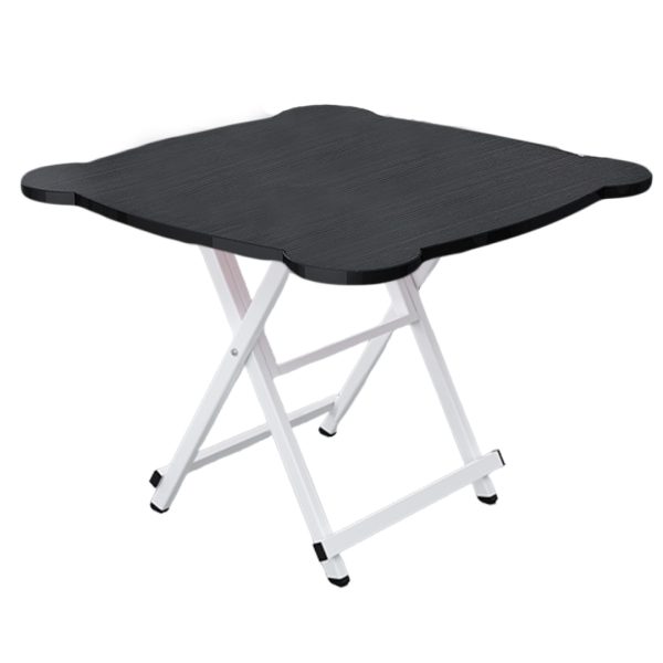1-SOGA Black Minimalist Cat Ear Folding Table Indoor Outdoor Portable Stall Desk Home Decor