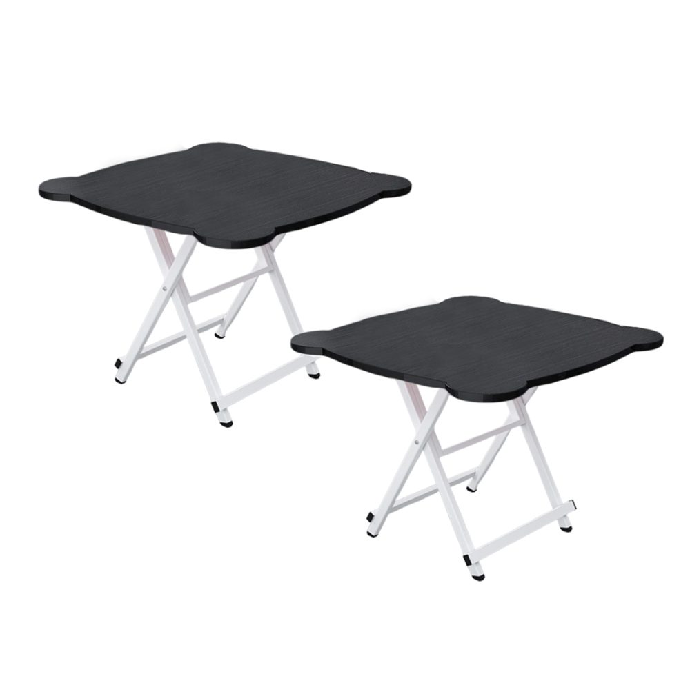 1-SOGA 2X Black Minimalist Cat Ear Folding Table Indoor Outdoor Portable Stall Desk Home Decor 1-SOGA 2X Black Minimalist Cat Ear Folding Table Indoor Outdoor Portable Stall Desk Home Decor